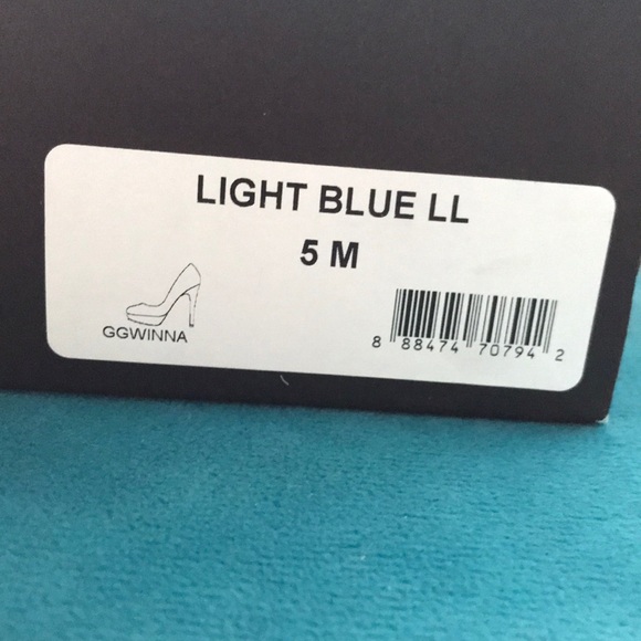 Beautiful Guess Light Blue Stiletto Heels - Picture 6 of 6